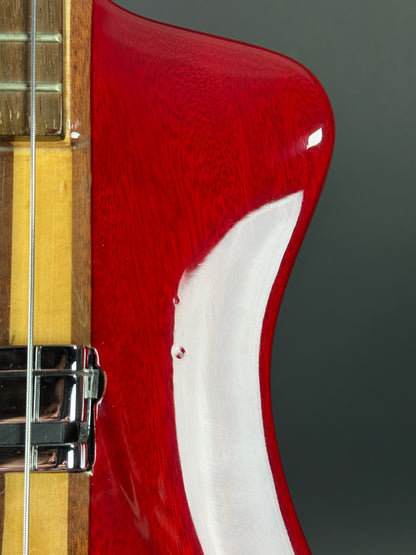 Dings on body of Used Lace Helix Bass Red.
