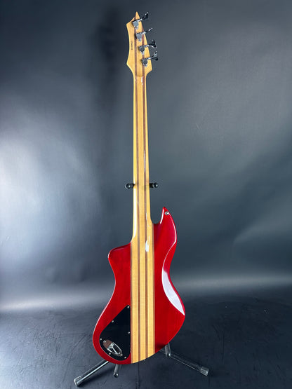Full back of Used Lace Helix Bass Red.