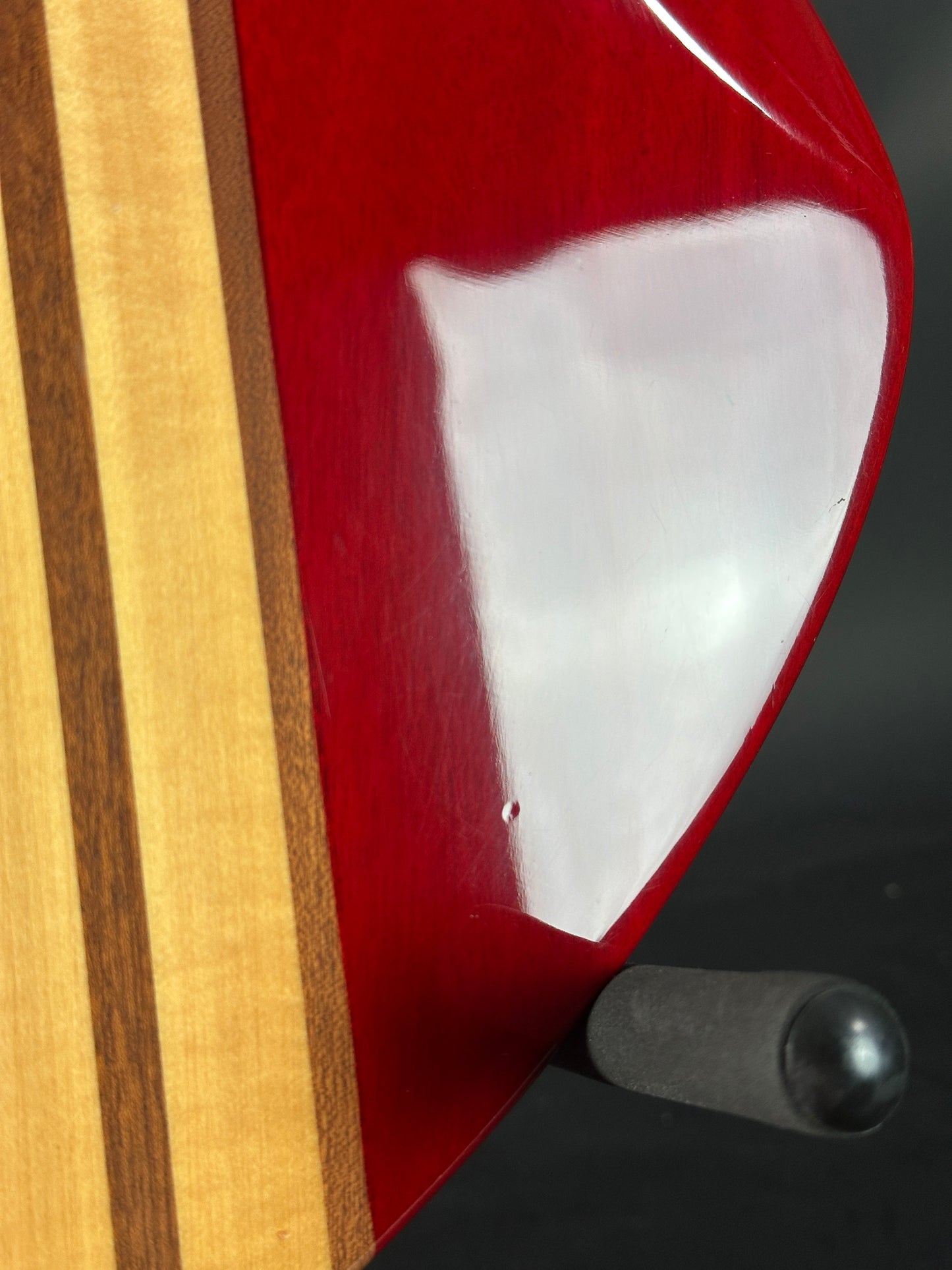 Wear on back of Used Lace Helix Bass Red.