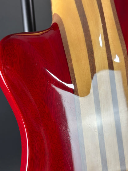 Wear on back of Used Lace Helix Bass Red.