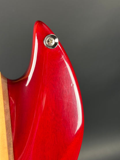 Wear on back of Used Lace Helix Bass Red.