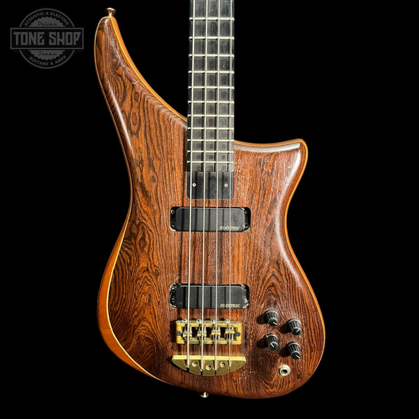 Front of Used 1995 Alembic Epic Bass 4 String Cocobolo Top.