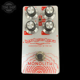 Front of Used Black Country Customs Monolith Distortion Pedal w/Box TFW3347 againsta a black background