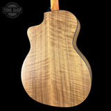 Back angle of Taylor Prototype Sunset Boulevard 214ce Walnut / Sitka Eclipse Burst.