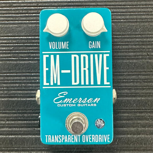 Top of Used Emerson Custom EM-Drive Transparent Overdrive Pedal w/box TSS3568