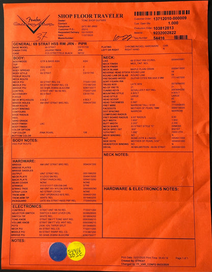 Orange form with text and checkboxes on a black background