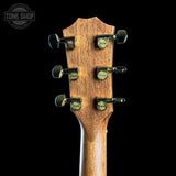 Back of headstock of Taylor Prototype Sunset Boulevard 414ce Studio SEB RW/Sitka.