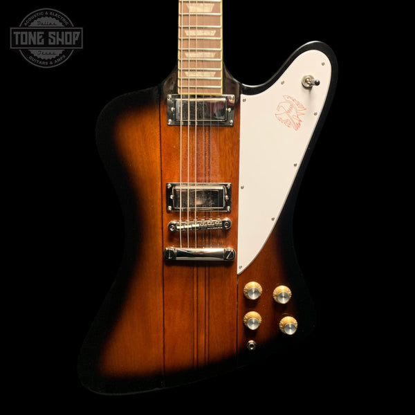 Front of Used Epiphone Firebird Vintage Sunburst TFW3441.