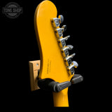 Back of headstock of Used 2014 Fender Starcaster Aged Cherry Burst TFW3409.