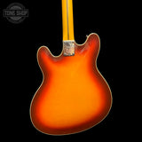 Back of body of Used 2014 Fender Starcaster Aged Cherry Burst TFW3409.