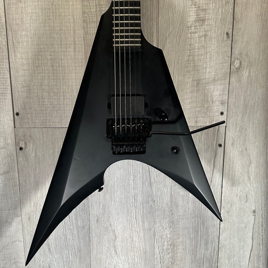Front of Used ESP LTD Arrow Black Metal TSS3604