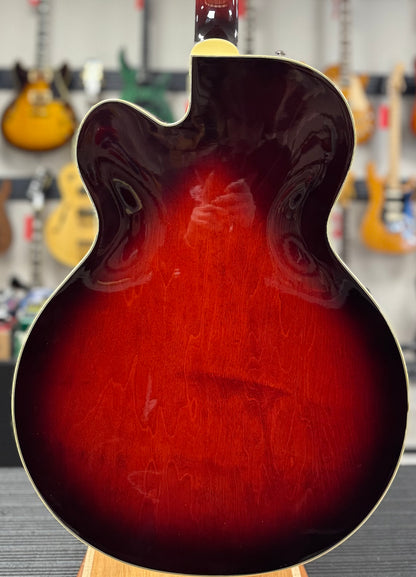 Back of Used Gretsch Streamliner G2420 Chromatic II Claret Burst w/case TSS6591