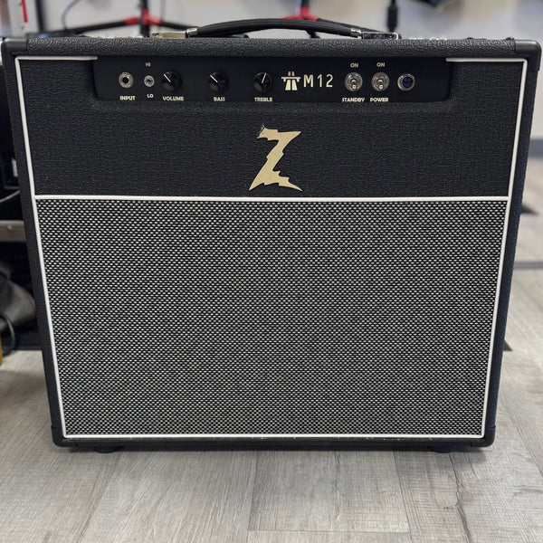 Front of Used Dr Z M12 1x12 Combo Amp w/cover TSS6578