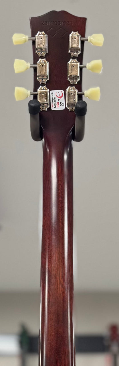 Back of neck of Used Epiphone "Inspired By Gibson Custom" 1959 Les Paul Standard Tobacco Burst w/case TSS6660