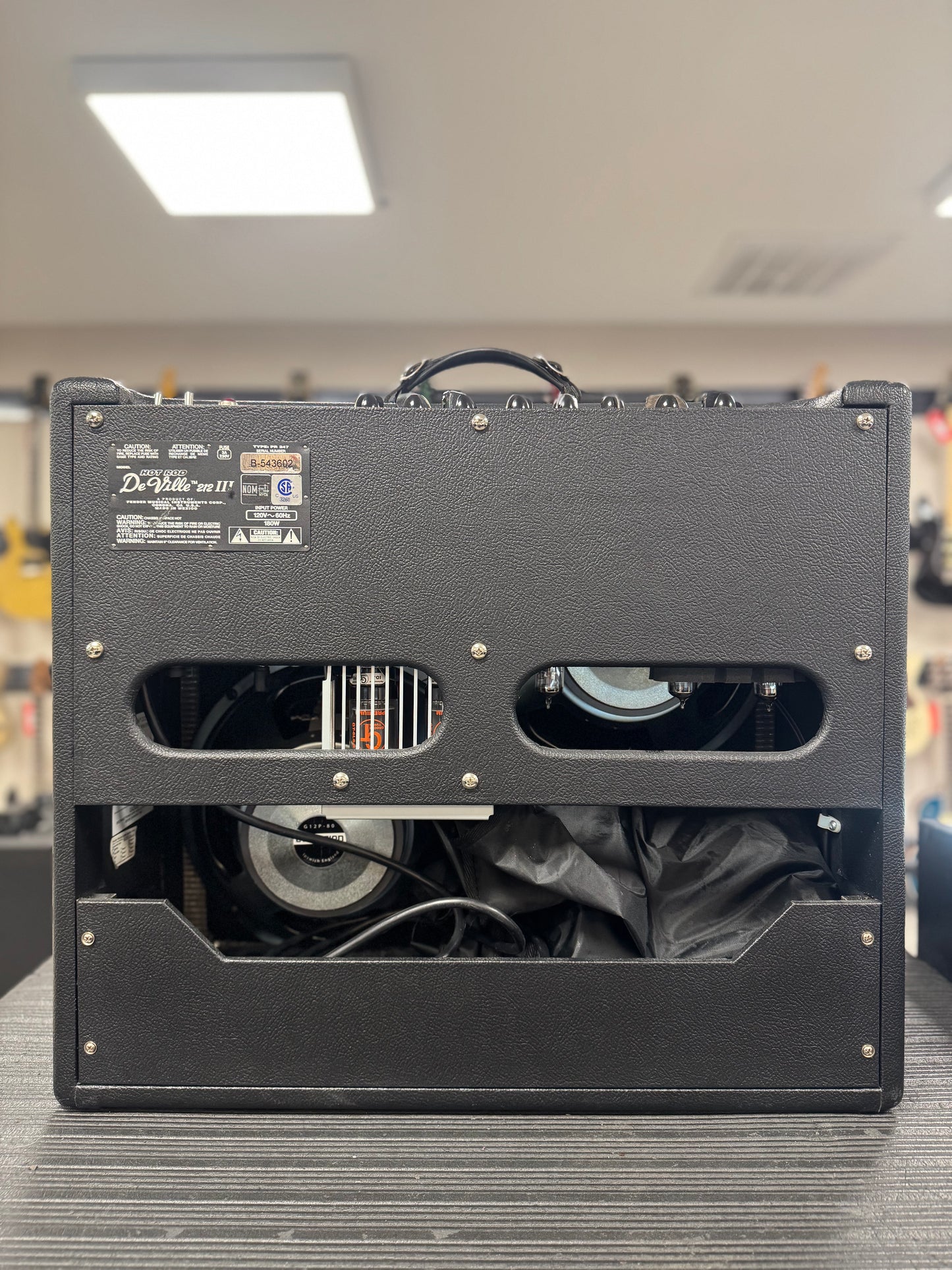 Back of Used Fender Hot Rod Deville 2x12 60w Guitar Combo TSS6674