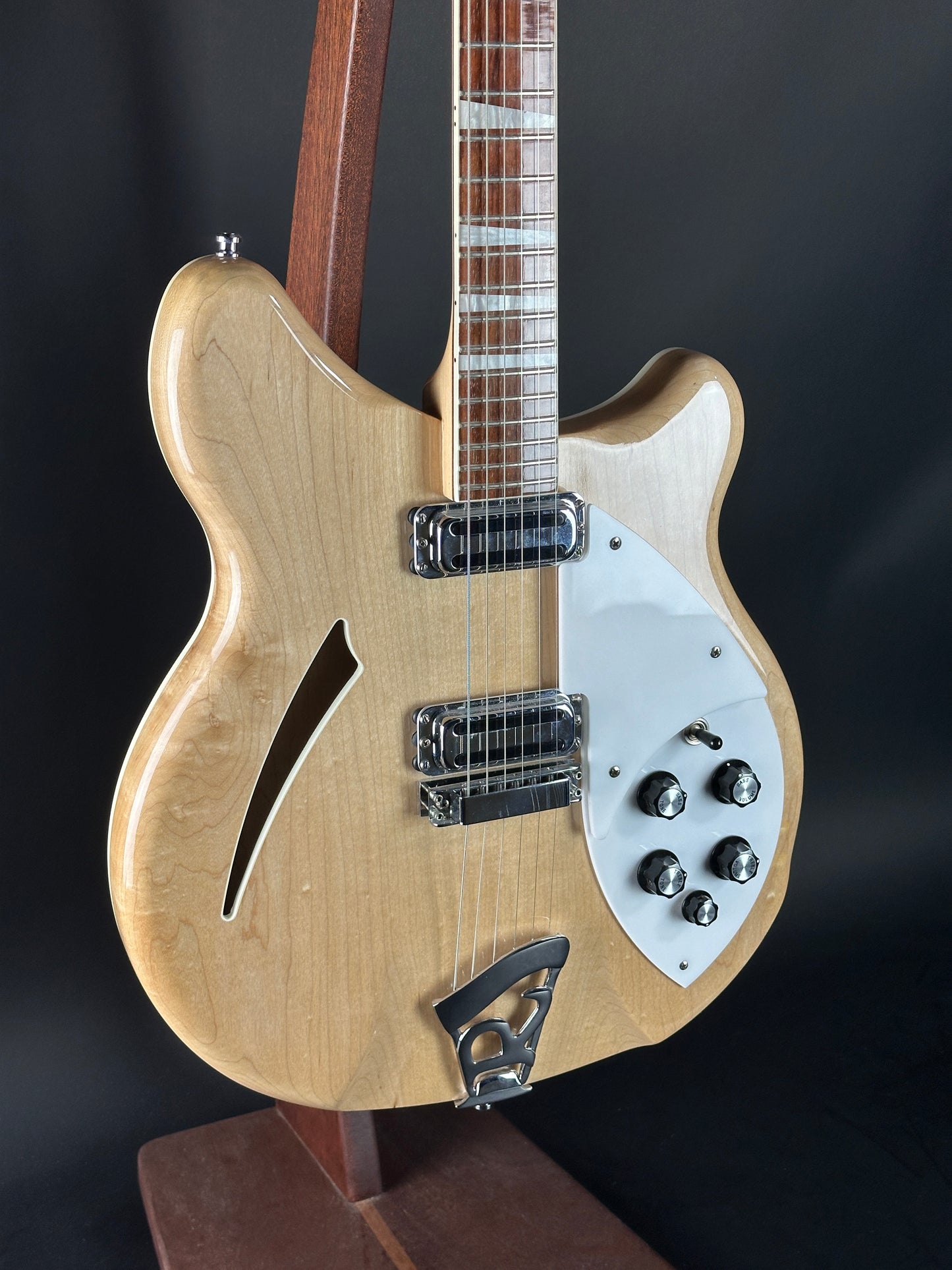 Front angle of Used 2009 Rickenbacker 360 Mapleglo.