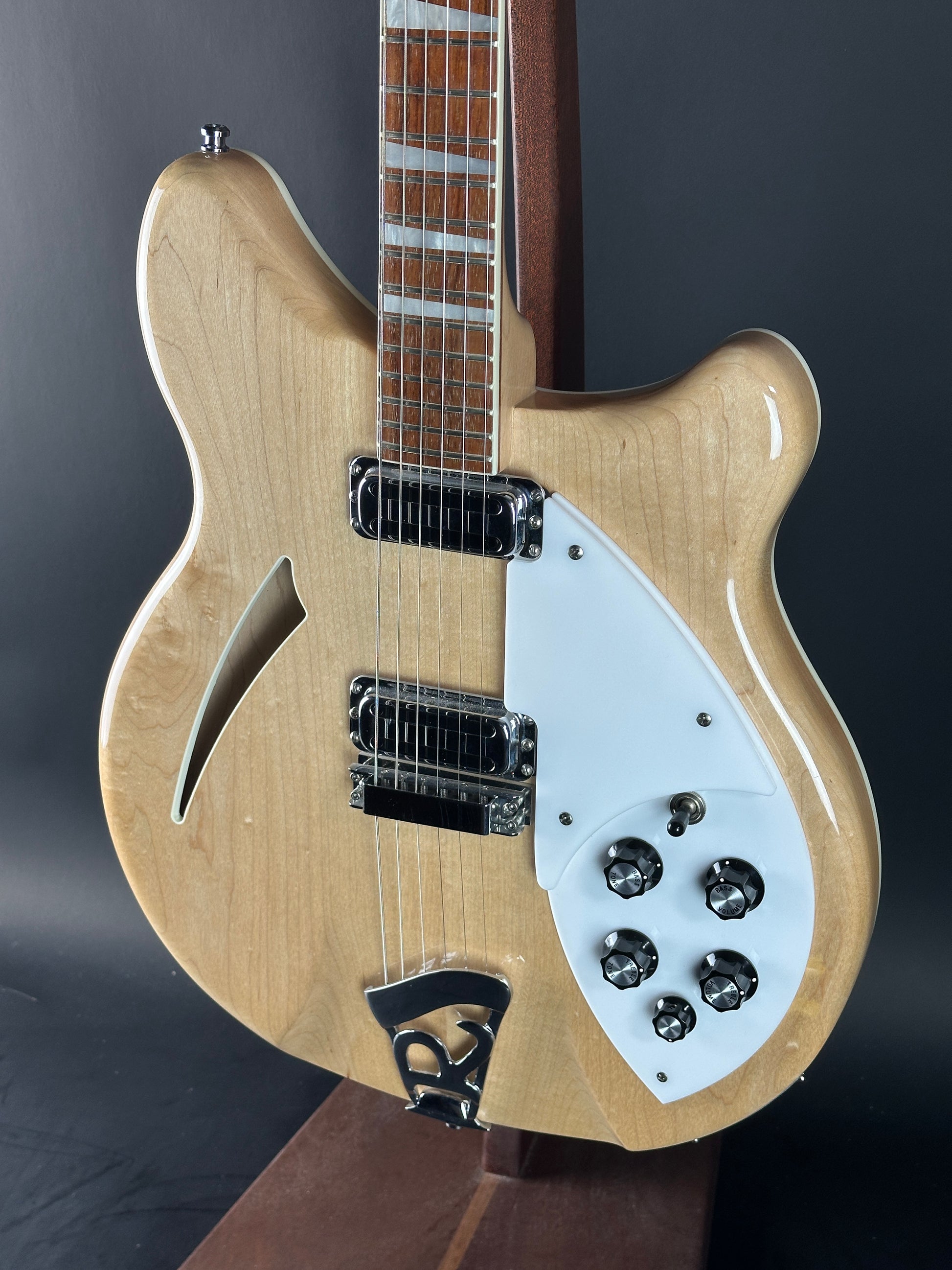 Front angle of Used 2009 Rickenbacker 360 Mapleglo.