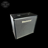Blackstar guitar amplifier cabinet on a black background