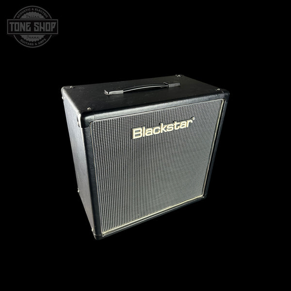 Blackstar guitar amplifier cabinet on a black background