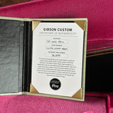 Gibson Custom Certificate of Authenticity on a guitar case