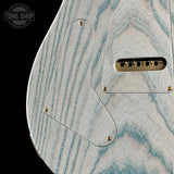 Back detail of PRS Private Stock 12508 Custom 24 Semi Hollow Sub Zero Glow.