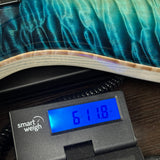 PRS Private Stock 12508 Custom 24 Semi Hollow Sub Zero Glow on scale displaying weight.