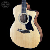 Front angle of Taylor Prototype 114ce Sapele / Sitka.
