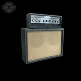 Right side of Used 1965 Sears Silvertone 1484 Twin Twelve Piggyback Amp TFW3510.
