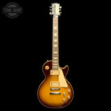 Full frontal of Used 2025 Gibson Les Paul Standard 60s Double Trouble Vintage Tobacco Burst.