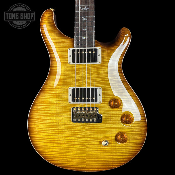 Front of PRS Wood Library DGT 10 Top Livingston Lemondrop Korina / Brazilian RW.