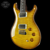 Front angle of PRS Wood Library DGT 10 Top Livingston Lemondrop Korina / Brazilian RW.