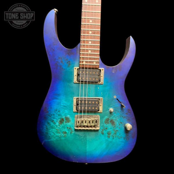 Front of Used Ibanez RG421PB 1P-03 Sapphire Blue TFW3526.