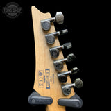 Back of headstock of Used Ibanez RG421PB 1P-03 Sapphire Blue TFW3526.
