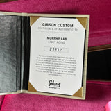 Gibson Custom Certificate of Authenticity for Murphy Lab Light Aging on a red background