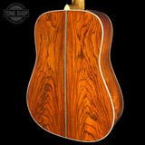 Back angle of Martin Custom Shop 28 Style Dread Adirondack VTS/Cocobolo.