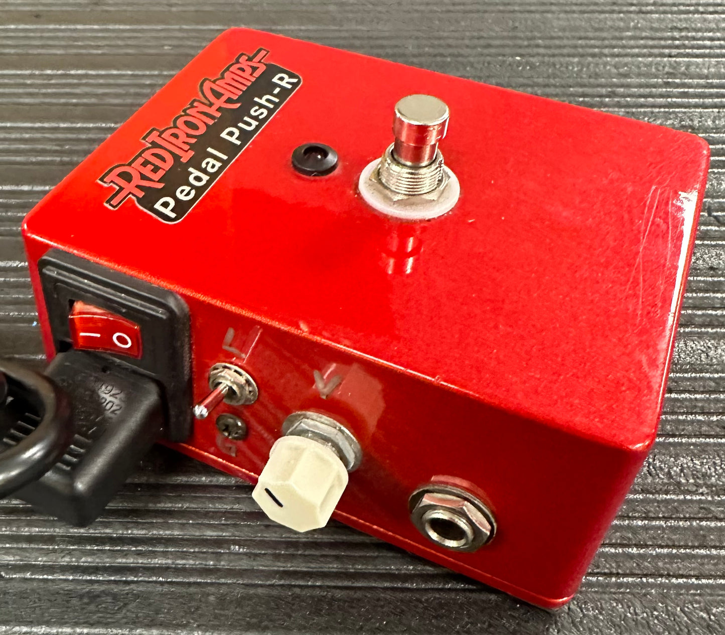 Side of Used Red Iron Amps Pedal Push-R Pre Amp TSS3714