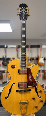 Full front of Used Epiphone Joe Pass Emporer w/case TSS6699