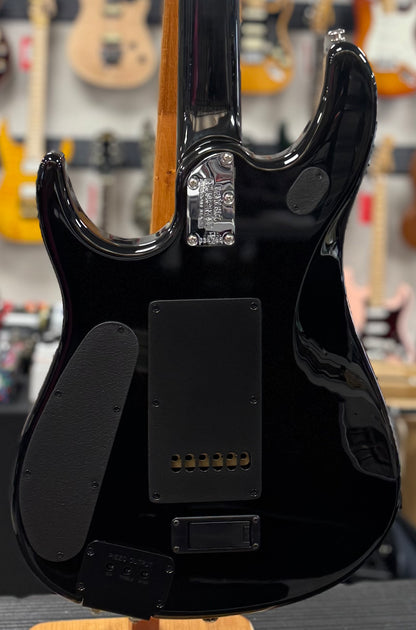 Back of Used 2007 Music Man Ball Family Reserve JP15-06 Transparent Black w/Case TSS6680