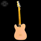 Back of Used 2014 Squier Vintage Modified 72 Telecaster Thinline Refin Shell Pink TFW3549.