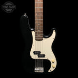 Front of Used Squier P-Bass Black TFW3548.