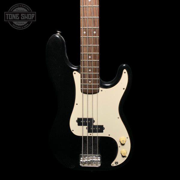 Front of Used Squier P-Bass Black TFW3548.