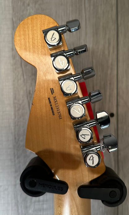 Back of headstock of Used 2013 Fender Blacktop Stratocaster Black w/bag TSS3739
