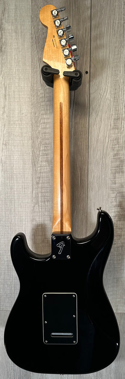 Full back of Used 2013 Fender Blacktop Stratocaster Black w/bag TSS3739
