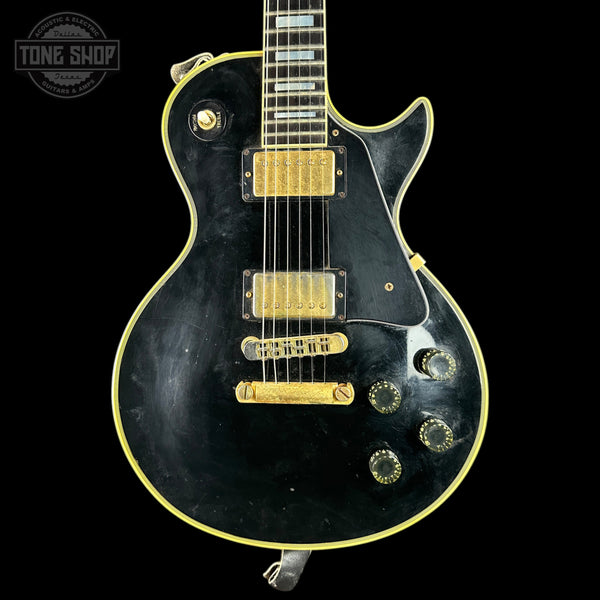 Front of Used 1982 Gibson Les Paul Custom Ebony.