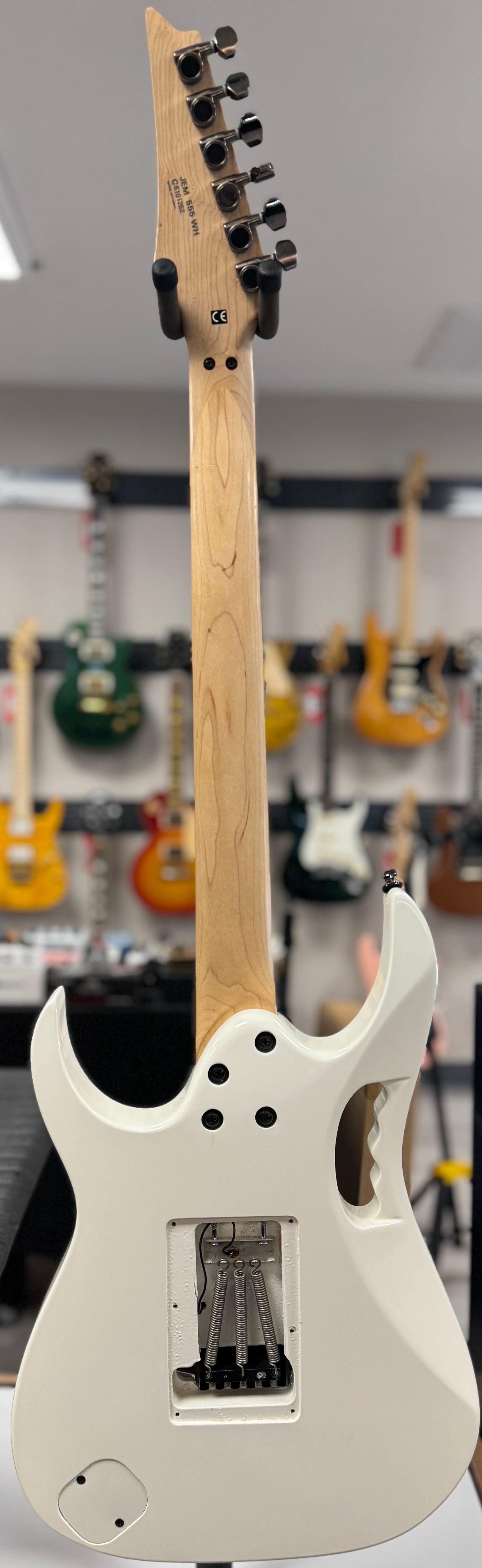 Back of whole Used 1996 Ibanez JEM555-WH MIK TSS6747