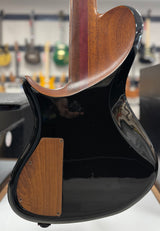 Back of body of Used Warrior Kings Closet Isabella 5-String Bass Red Alligator Top w/Bag TSS6755
