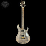 Full front of PRS Select Wood Library McCarty Trem 10 Top Charcoal.