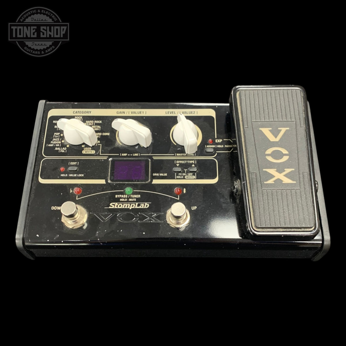 Top of Used Vox StompLab IIG Modeling Guitar Effects Pedal TFW3649.