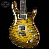 Front angle of PRS Private Stock 12506 DGT Semi Hollow Tiger Eye Glow Brazilian RW Neck.