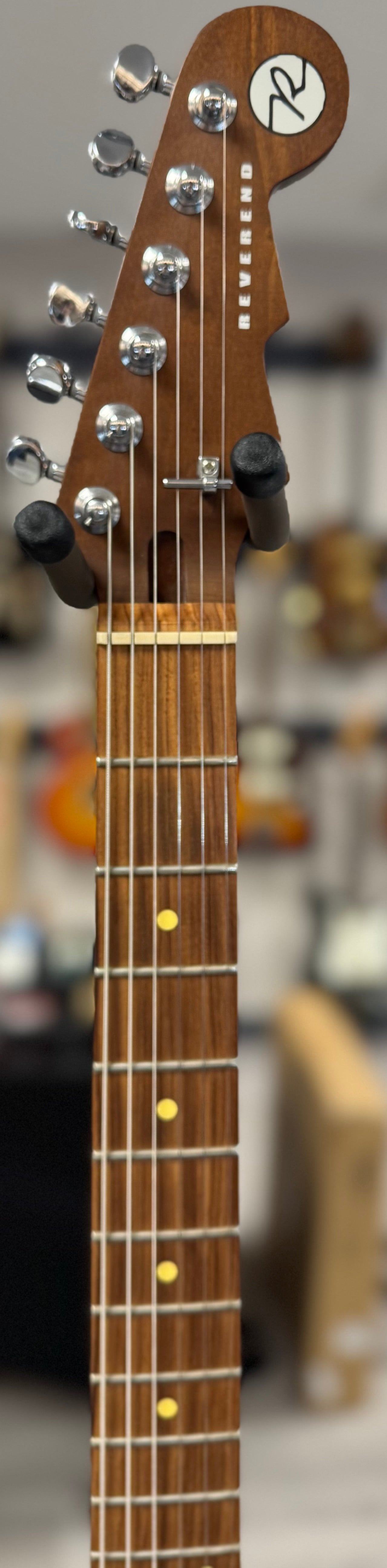 Used Reverend Charger RA Limited Edition Red Gold Green Sparkle w/case TSS6776